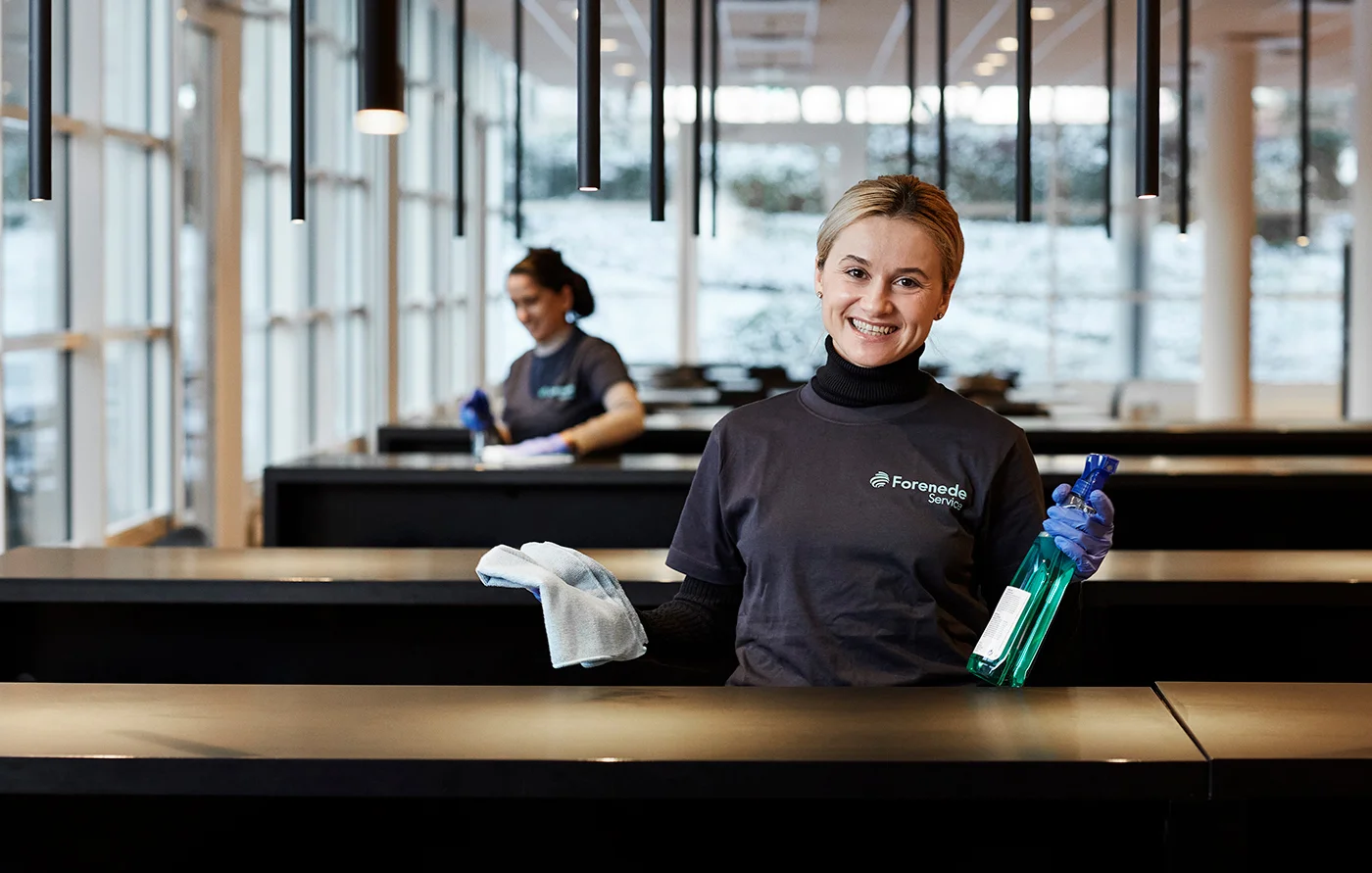 Rengøringsmedarbejder fra Forenede Service